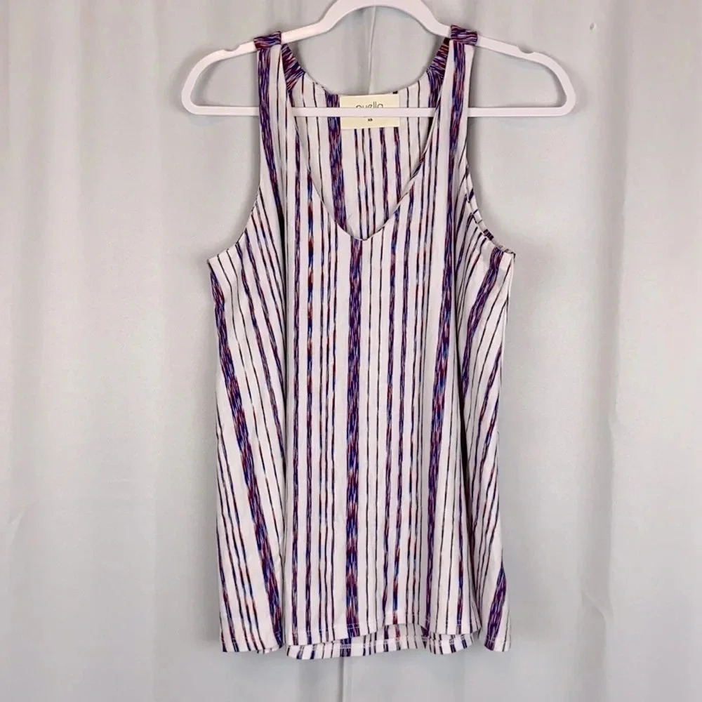 Anthropologie Puella Women’s XS Flowy V-Neck Sleeveless‎ Multi Color Top